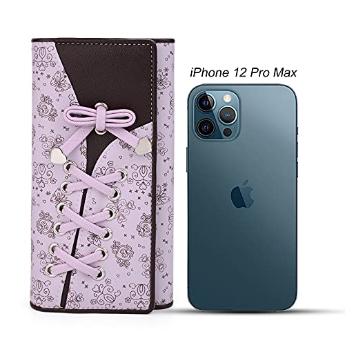 Image of UTO RFID Wallet for Women Large Capacity PU Leather Card Holder Phone Case Zipper Pocket Purse Clutch