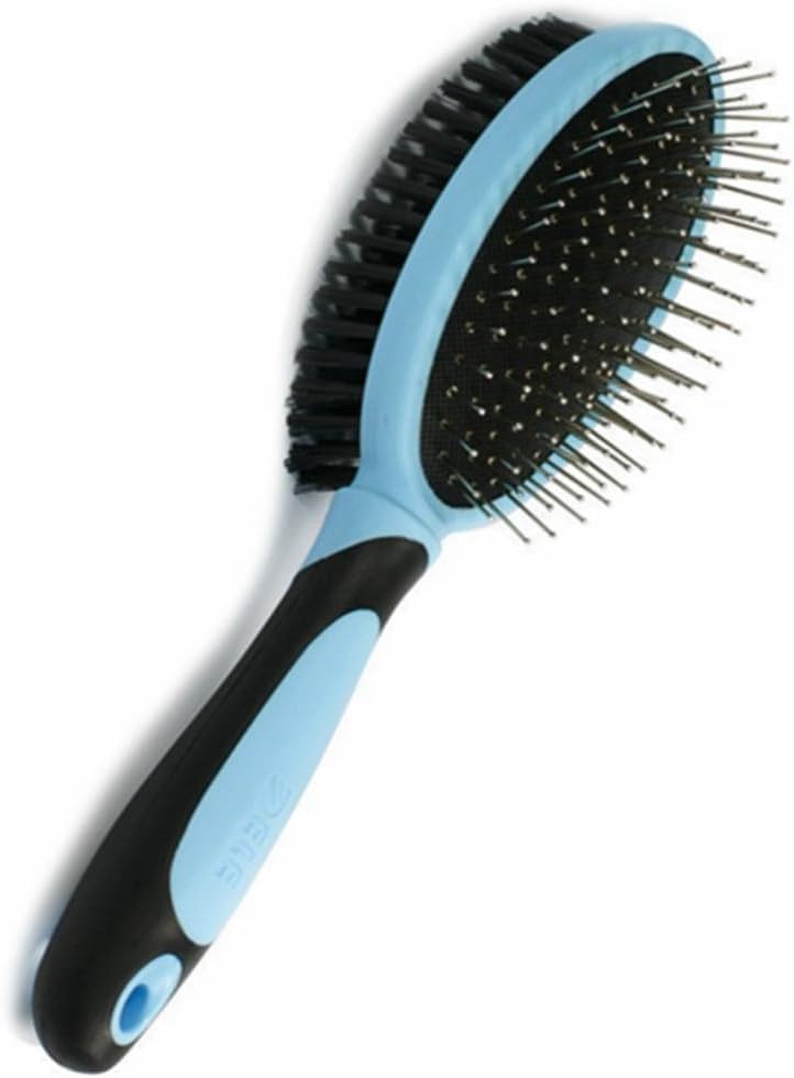 Eogro Dog Grooming Dual Brush Professional for Pets with Silky Short Hair (pin brush),Long Hair (bristle brush)