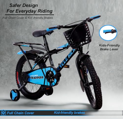 Image of Trapperr 16T 16 inch Kids Cycle with Side Wheels | Ideal for 4 to 6 Years Boys & Girls Kids Bike | 11 Inches Frame