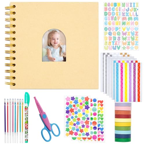 Kids' DIY Photo Album Scrapbook Kit (Brown)