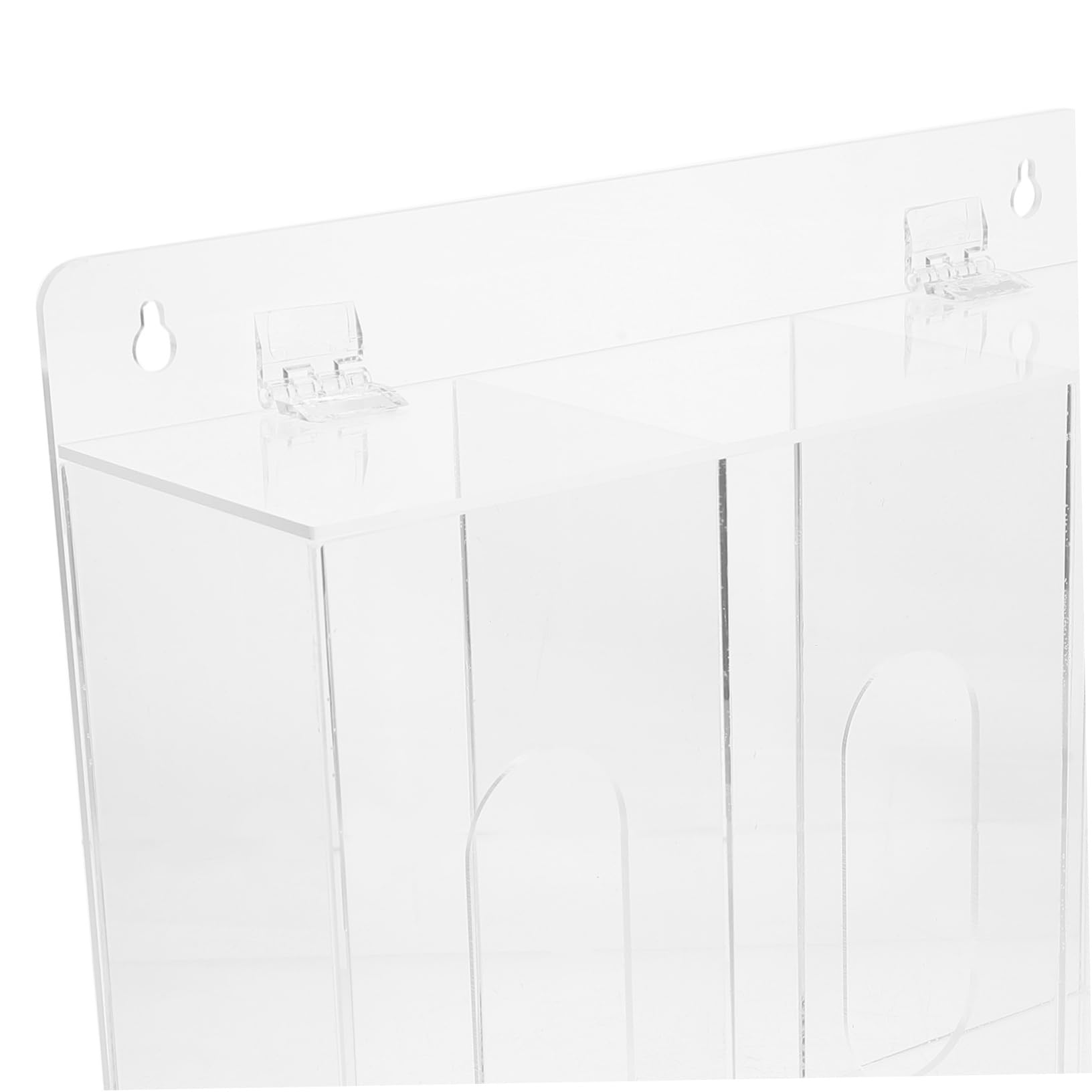 3griglia Dispenser Guanti da Parete in Acrilico Organizer Mascherine Coperchio Portaoggetti per Guanti Compatto per Cucina e Laboratorio