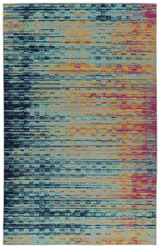 Kaleen 5'3" X 7'3" Area Rug In Multi-Color, Indoor / Outdoor Zuma Beach Collection #TOP1