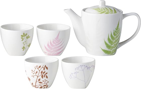 Dolce duo FR-1799 Teapot, Hot Cup Set, 4-Piece Set, Teapot, Tea Pot, Cup, Cup Boxed, Gift, Birthday, Celebration, New Life