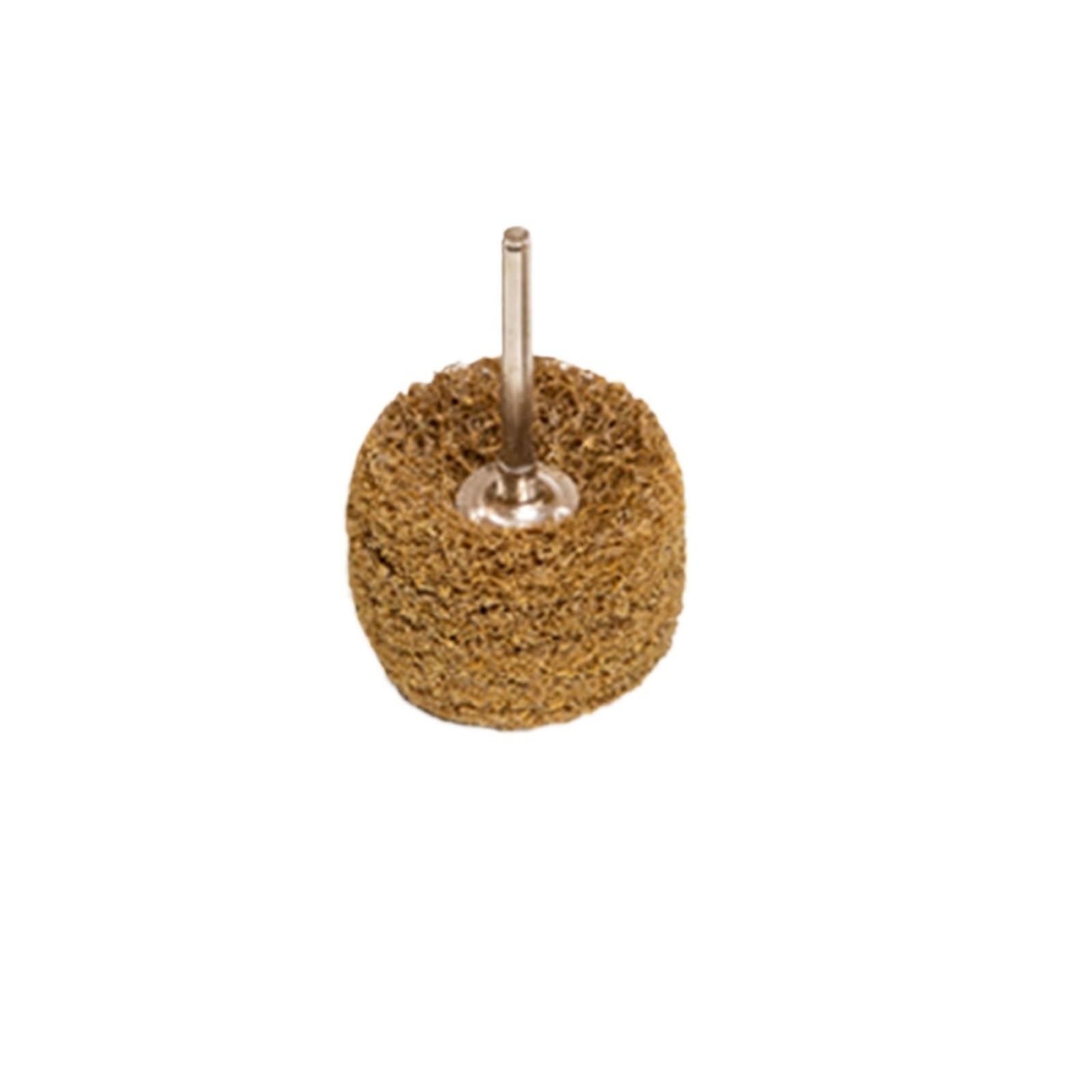 Mini cepillo de 22-38mm, estropajo, rueda abrasiva, fibra nailon, cabezal lijado, pulido, vástago 3mm(4-layer brown,100pcs,38mm)