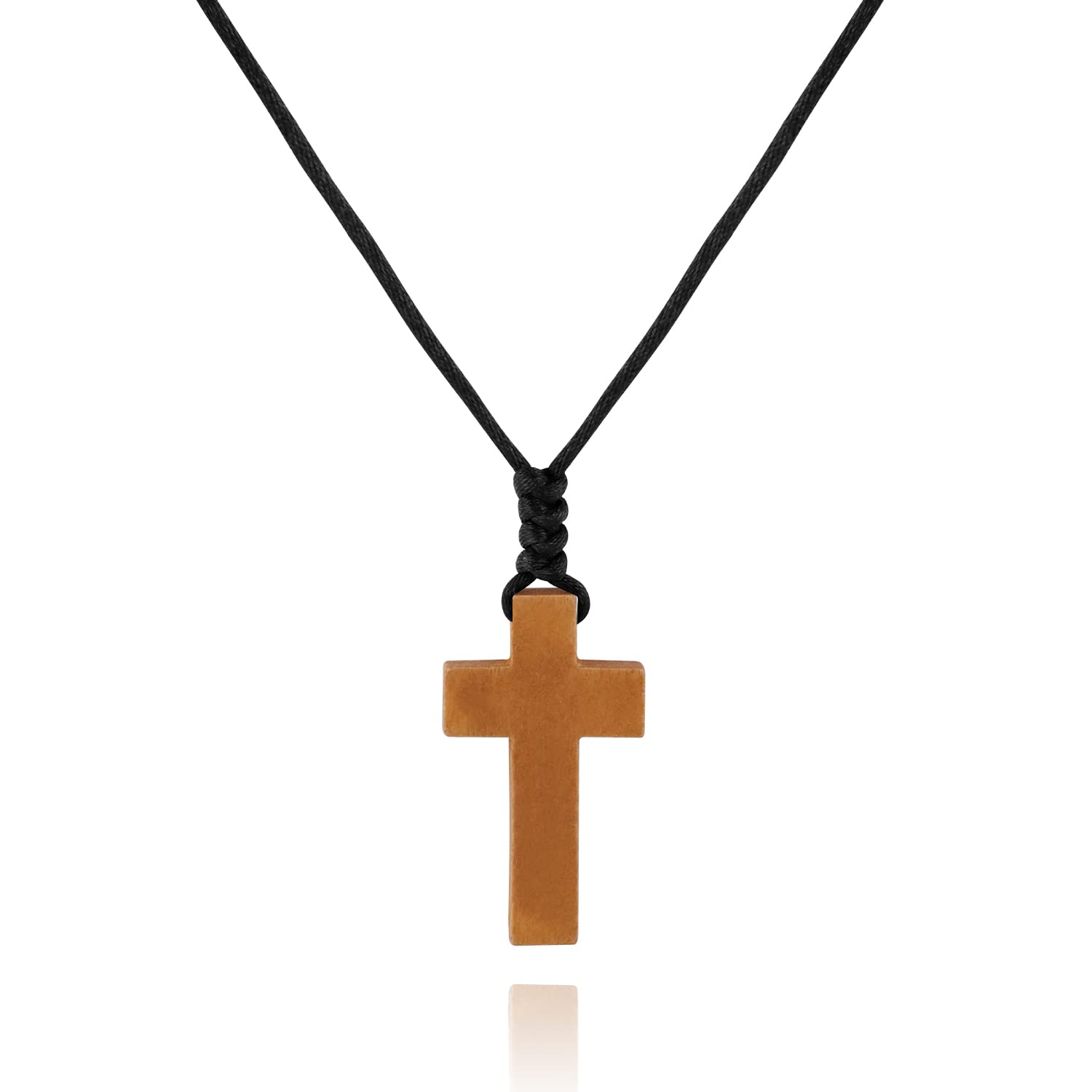 Natural Wood Cross Pendant Necklace for Men Women Boy Girls ， Cross for Car Mirror Pendant ,Wooden Cross Necklace Gift, Wood, No Gemstone-image-42
