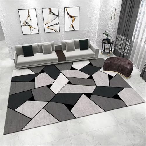 WBDYMX Alfombra Recibidor Alfombras Casa geométrica Moderna. Grigio 60x90CM Entrada Interior De Gateo