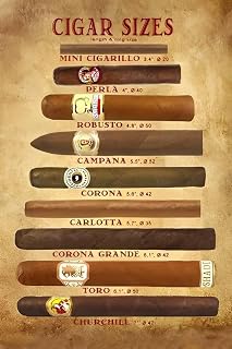 Cigar Art, Cigar Wrapper Colors Chart Cigar Poster Tobacco Print Man Cave Wall Art Home Decor Home Coffee Wall Decor Home Bar Man Cave Diner Garage Decor Metal Tin Sign 8x12 Inch