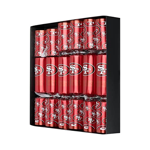 FOCO San Fransisco 49ers NFL American Football Pack of 6 Christmas Party Favours
