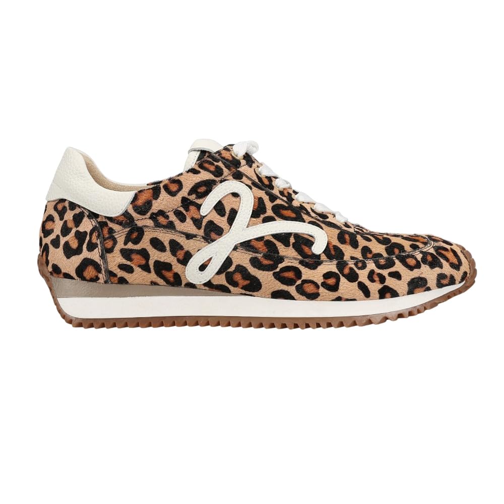 Womens Queen Leopard Lace Up Sneakers Shoes Casual - Black, Brown