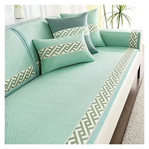 Rattan Summer Cooling Sectional Sofa Couch Cover For 2/3/4 Seat , Breathable Bamboo Recliner Corner Sofa Slipcover Chaise Lounge Cover Universal Furniture Protector Air Conditioning Mat For Home Pet ( #TOP18