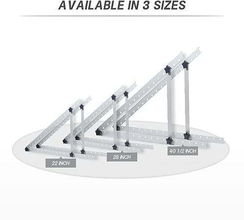 Miniatura 7 de Soportes de montaje universales para paneles solares de hasta 400 W, fácil montaje en el suelo del portaequipajes o superficie plana perforando