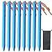Produktbild 8 Stücke Zeltheringe Metall Heringe Aluminium Erdnägel 18 cm Heringe Erdnägel Stabil Heringe Camping Tent Pegs mit Kordelzugbeutel für Zaun, Zelten, Vordächern, Schuppen, Trampolin