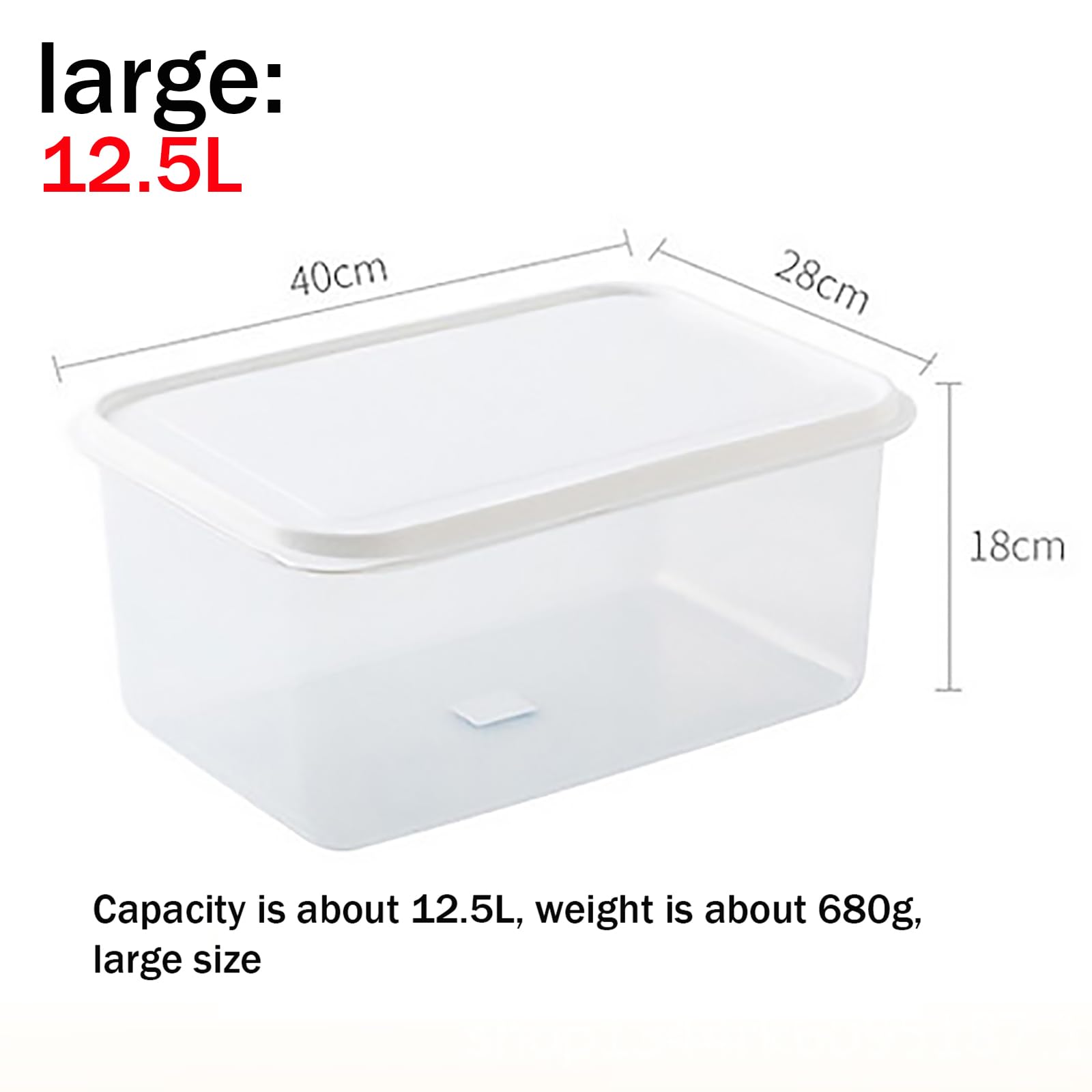 Teiggärbox (transparent), Mit Deckel/oberer Öffnung, 4 L/7,5 L/12,5 L, Versiegelt/wasserdicht Und Leicht Zu Reinigen, Zum Teiggehen, Aufbewahren Von Obst/Gemüse Und Kosmetika,12.5L