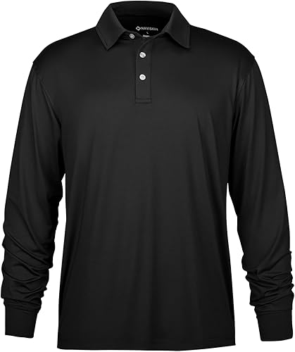NAVISKIN Polo para hombre de secado rápido UPF 50 manga larga y corta absorbe la humedad