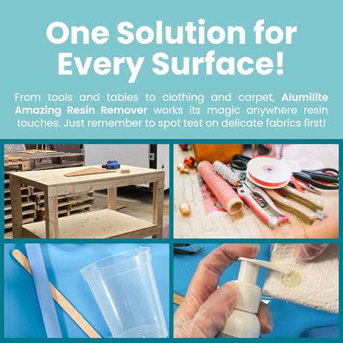 Alumilite Amazing Eco-Friendly Resin Remover 64 Oz, Easily Removes Uncured Epoxy Resin, Ideal for Making Heart Casting, Surface Cleaning, Tools, and Bottles