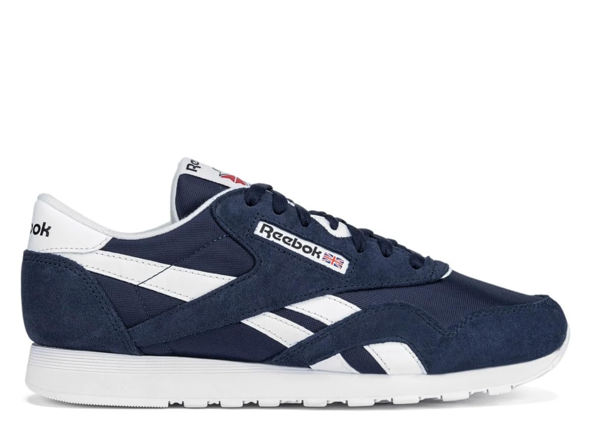 Reebok Men Classic Nylon Sneaker, Vector Navy/FTWR White/FTWR White, 5.5