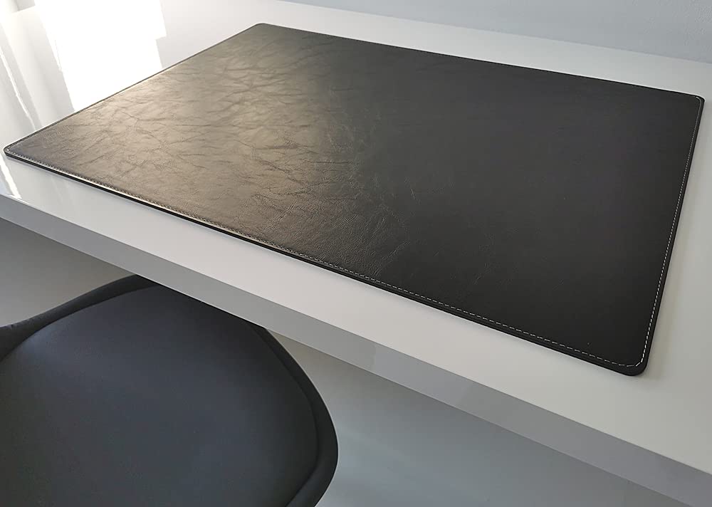 Schreibtischunterlage in Lora Leder 60 x 40 Schwarz