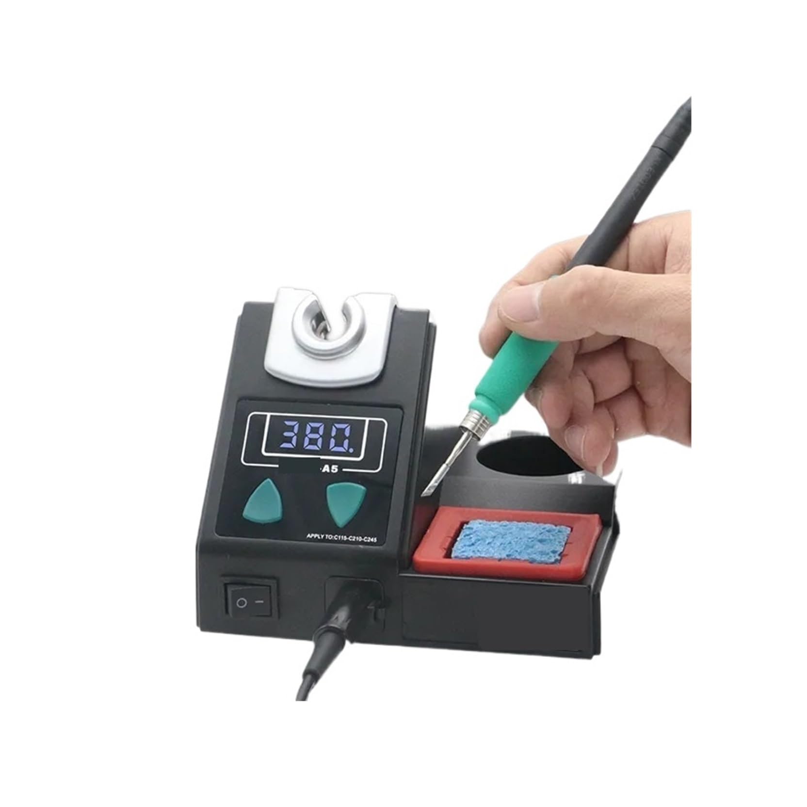 Stacja Lutownicza A5 Kompatybilne Końcówki Lutownicze C210/C245/C115 Uchwyt Bezołowiowa Elektroniczna Stacja Lutownicza Do Spawania(A5-245-3tips)