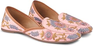 jm looks Women's Jutti Slip-on Shoes Ethnic Embellished Embroidery Wedding Party Shoes for Women-picture-47