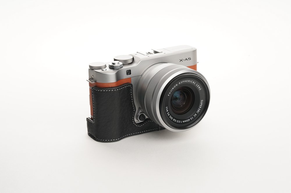 Amazon.co.jp: Fuji xa5ケース、Bolinusハンドメイド本革レザー半分