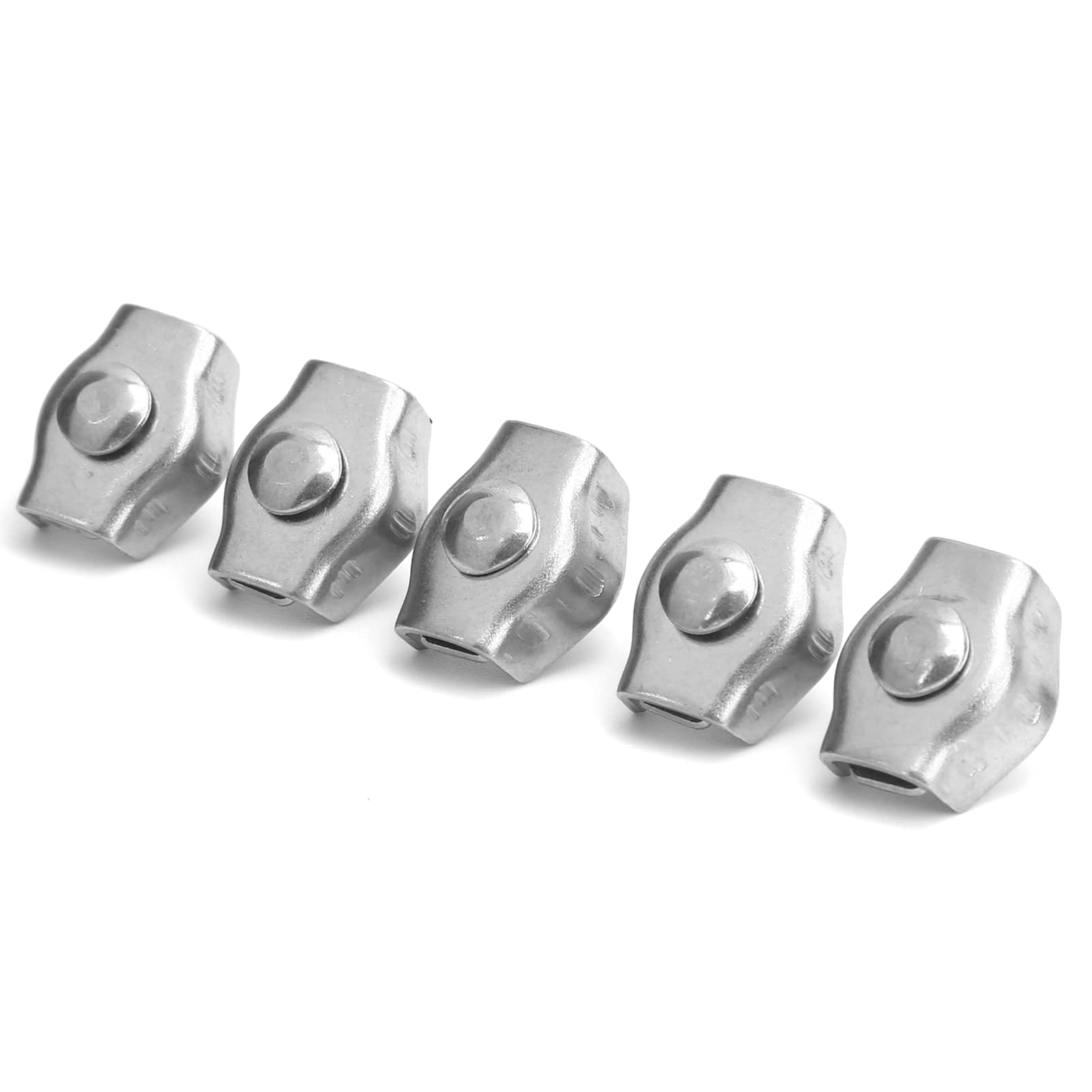 Wire Grip Clip, Fixation Clip Stainless Steel Rope Clamp for Hoisting Machinery for Industry (3MM)