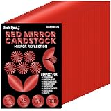 Papier cartonné miroir rouge Noël A4 – 25 feuilles, 250 g/m², métallisé, réfléchi...