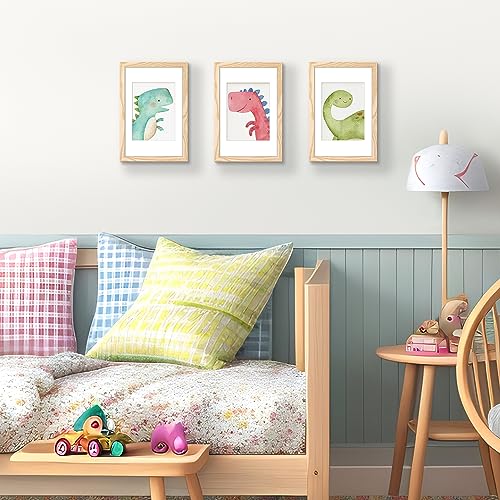 Image of upsimples 8x12 Picture Frame, Display Pictures 6x8 with Mat or 8 x 12 Without, Wall Hanging Photo Frames, Natural Style, 1 Pack