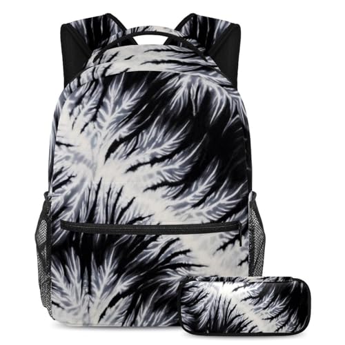 Cartable étudiant vert tie-dye lot de 2 pour soulager le dos et organiser les cours au quotidien