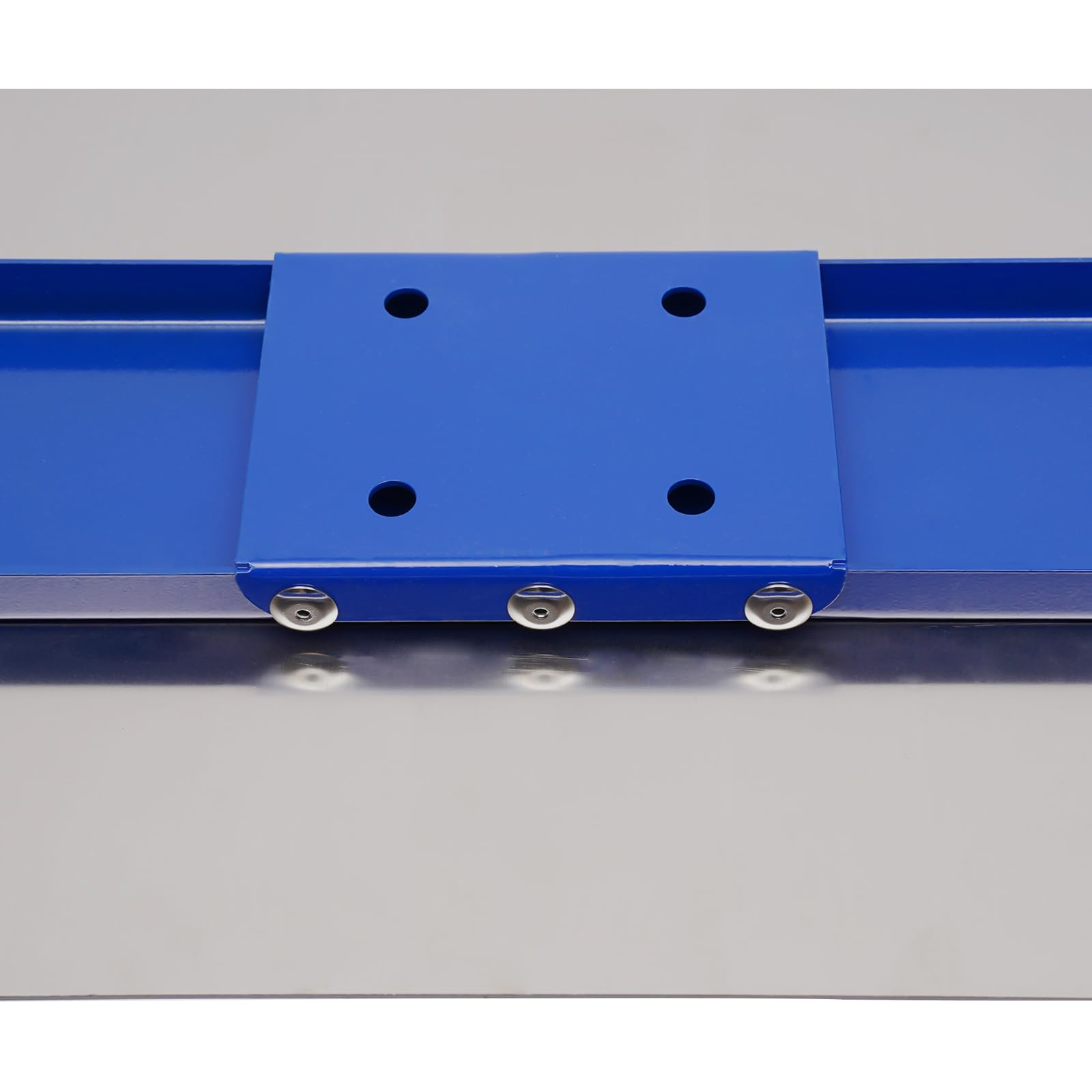 Distributore per calcestruzzo 120x30 cm acciaio manici 1,8 m intonacatura blu