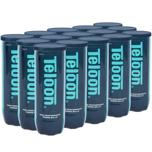 Teloon Championship Tennis Balls - Extra Duty - Regular Duty Felt Pressurized Tennis Balls (15 Cans...