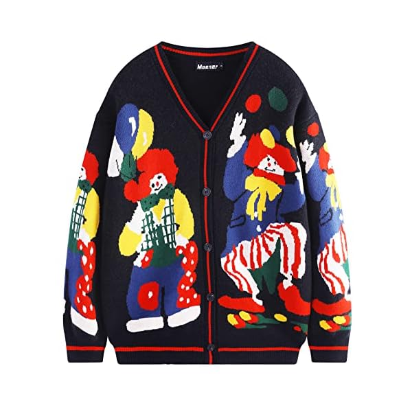 Maener Anime Frau Strickpullover Herren Oversized Sweatshirts Rundhalsausschnitt Langarm Gedruckt Pullover Unisex