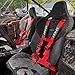 BESTZHEYU 1 PC 4 Point Harness SFI with 2 Inch Comfortable Heavy Duty Shoulder Padding with Quick Auto buckle for UTV ATV Sports Car, Racing Car, Car Red Racing Harness