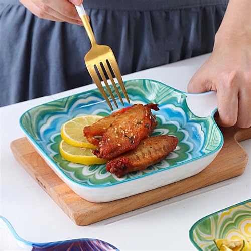 Plat four rectangulaire céramique pour riz cuit au fromage domestique