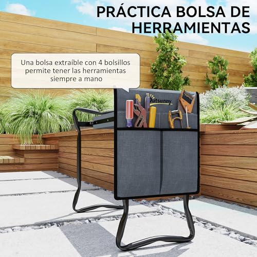 Tabouret de jardin pliable idéal pour l'entretien du potager - 7