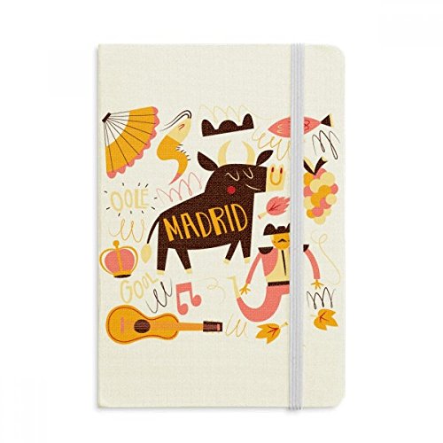 Journal A5 Madrid Corrida Musique en tissu premium pour une écriture raffinée