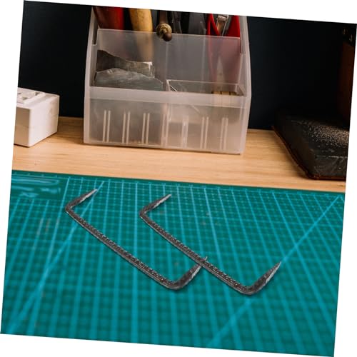 2pcs Clavos doble punta galvanizados para carpintería con puntas punzantes miniatura 4