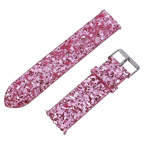Shiny Replacement Watch Band for Watch Comfortable Strap Pink Durable Skin-friendly Material for All-day Wear