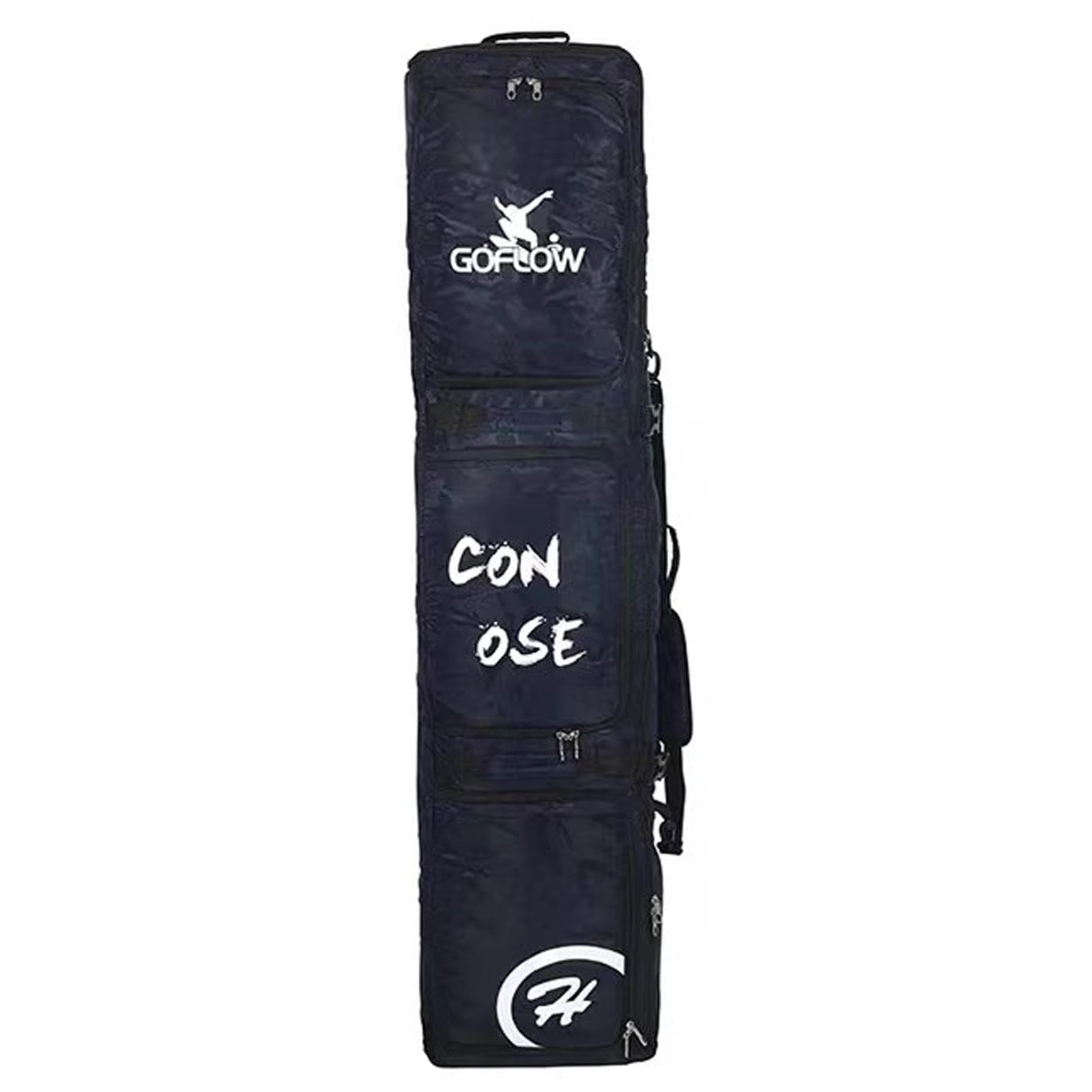 Housse de Ski Double à roulettes, Sac de Snowboard étanche à roulettes, 3 Poches extérieures rembourrées, pour Les Voyages en Avion, Extensible de 160 à 175 cm