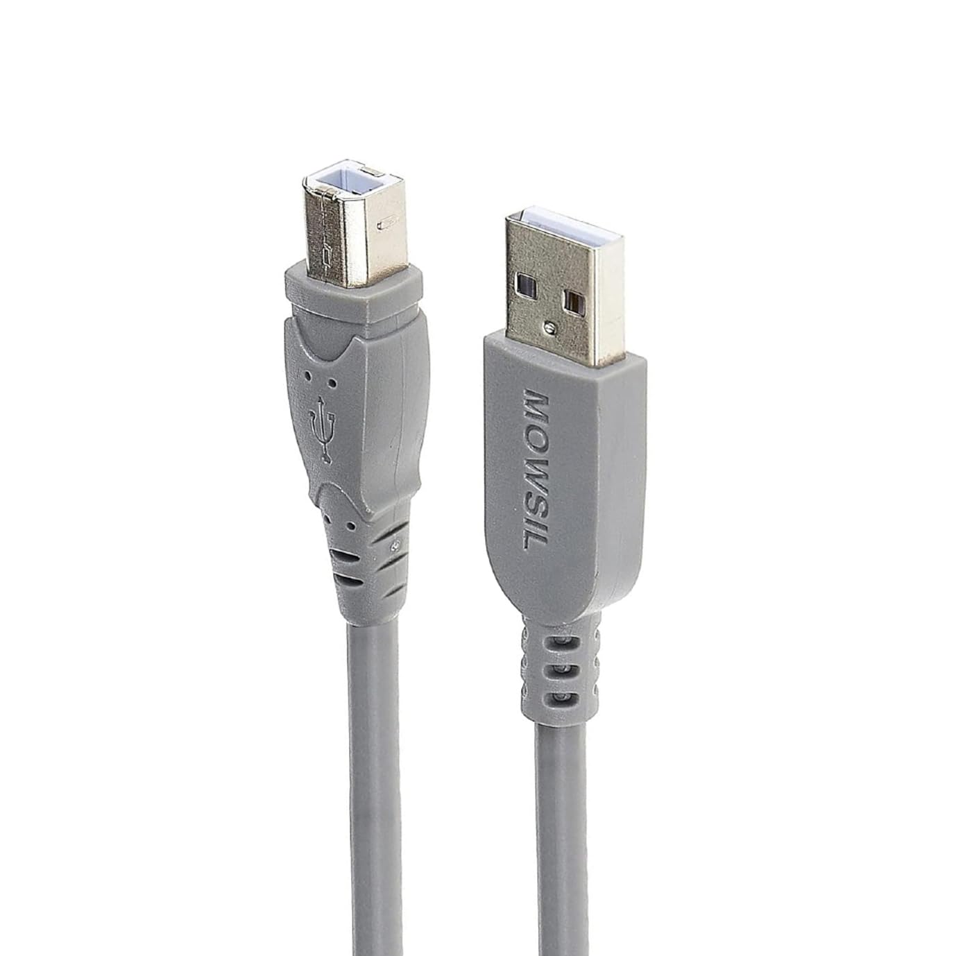 Mowsil Printer Cable 1.8Mtr, USB 2.0 A to USB B Male Cable Compatible with USB Type B Printers and Scanners Epson, HP DeskJet/Envy, Canon, Lexmark, Samsung, Dell, Brother, DAC,