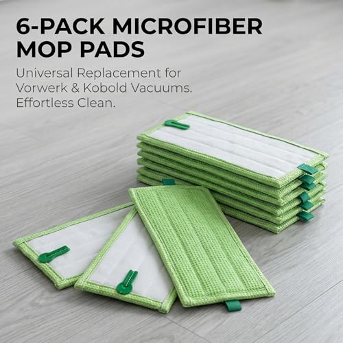 ASOUUNLD 6 Unidades de Almohadillas de Microfibra Compatibles con Vorwerk Suelo Duro MF600/SP600/SPB100/SP7, Paños Limpieza de Repuesto para Kobold Paño de Microfibra Reutilizable y Lavable - imagen 7
