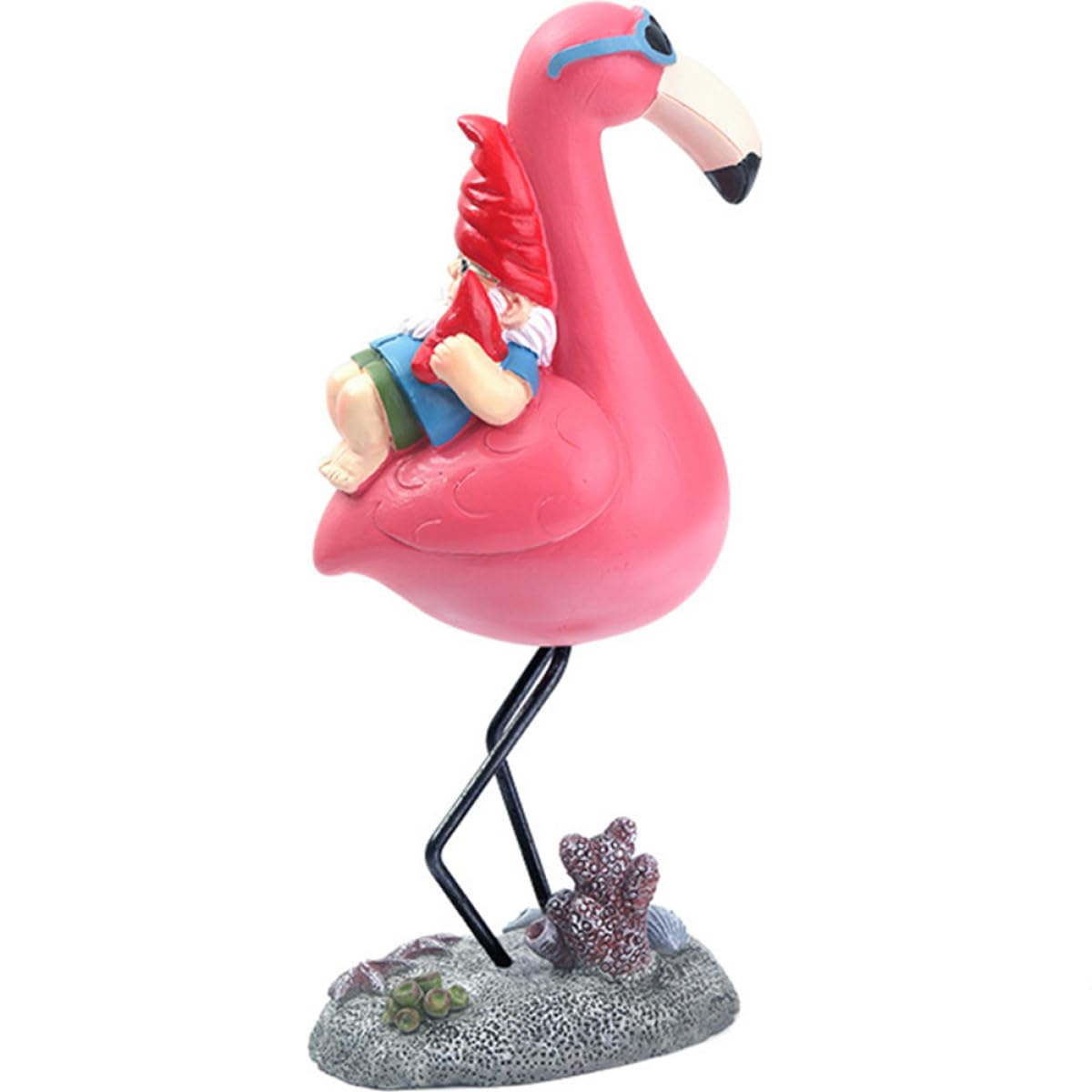 Statue de gnome espiègle décoration jardin extérieur et bureau en résine