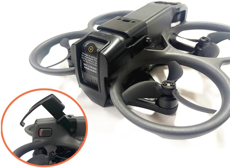 Generic Battery Anti-Detachment Carabiner For DJI AVATA 2 Battery Protective Cover Battery Buckle Protection Clip Holder Drone Anti-Release Buckle Accessory, black