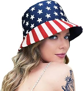 American Flag Bucket hat, My Independences Days Hats, Wide Brim Sun Hat Boonie Hats Fishing Hiking Safari Outdoor Hats for Women