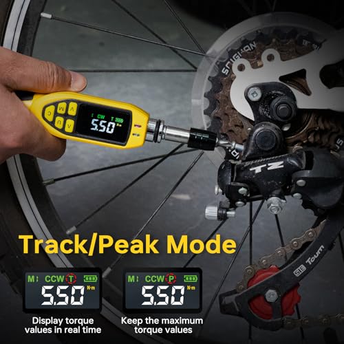 Image of YIYEIE 46-Pc Digital Torque Screwdriver, 3.5-70.8 in-lb, ±1% Precision Electronic Torque Screwdriver Set with Buzzer & LED, 1 /4 inch Inch Pound Torque Driver with S2 Bits for Bike Repair & Scope Mounting