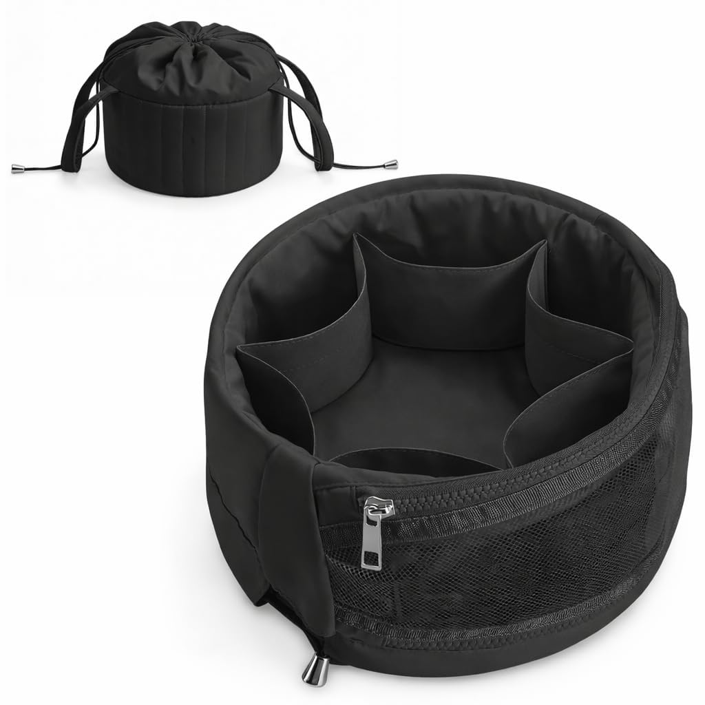 Vavabox Make-up-Taschen Organizer – Große Reise-Toilettentasche mit Reißverschlussfächern, Luxus Stepp Kosmetiktasche für Damen | Tragbare Beauty Case, Perfekt für Urlaub, Arbeit, Geschenk