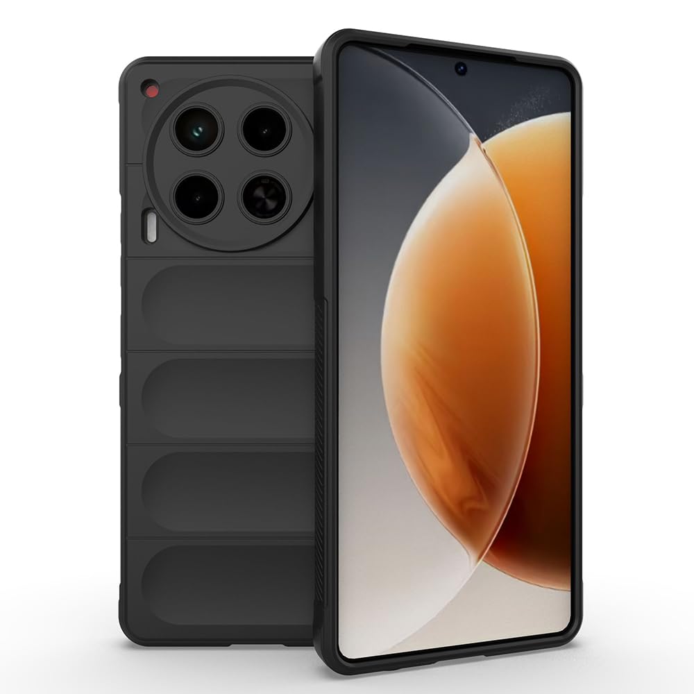 Zore Tecno ile uyumlu Camon 30 4G Kılıf Esnek TPU Oyuklu Arka Yüzey Tasarımlı Zore Etnik Silikon Kapak Siyah