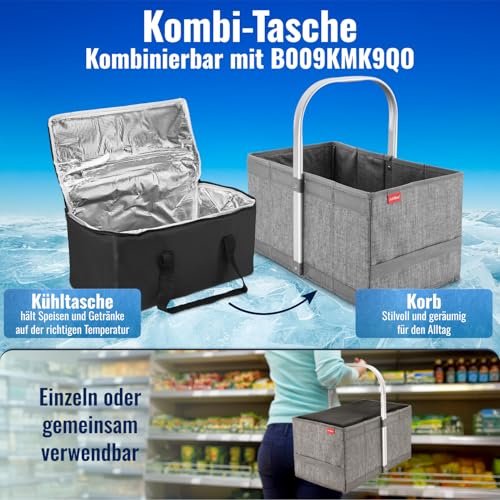 Foto von achilles Kühltasche Klein Faltbar 14L – Lunchtasche Herren und Damen – Lange Kühlzeit – Faltbare Kühlbox für Unterwegs – Thermotasche mit Kühlfunktion – Isoliertasche für Lebensmittel & Getränke