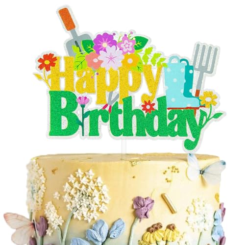 Festus Gardening Cake Topper, Gardening Theme Birthday Party Supplies, Garden theme Party Supplies, Gardener Birthday Party Decoration, Plant Lady Cake Topper, Plant Mom Birthday Favor