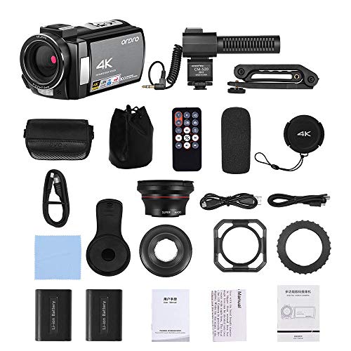 4K WiFi Câmera de Vídeo Digital Filmadora DV Gravador 30MP 16X Zoom Digital IR Night Vision 3 Polega