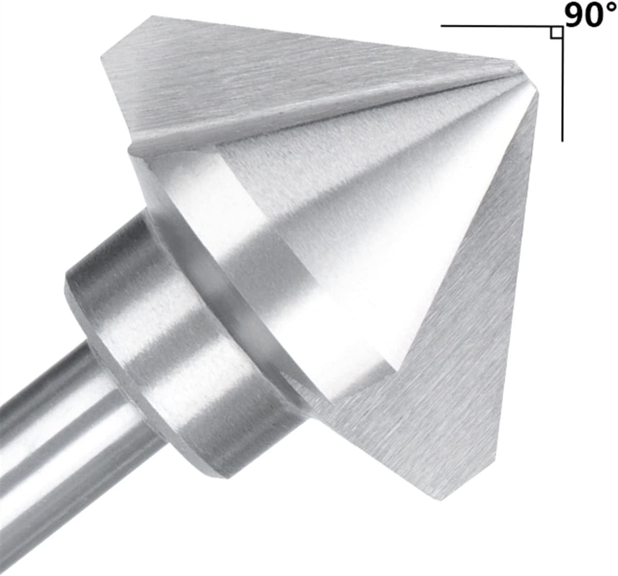 Round Shank 3 Flute 90 Degree Chamfer Chamfering Tool Countersink Drill Bit 6.3-20.5MM 1Set/6pcs